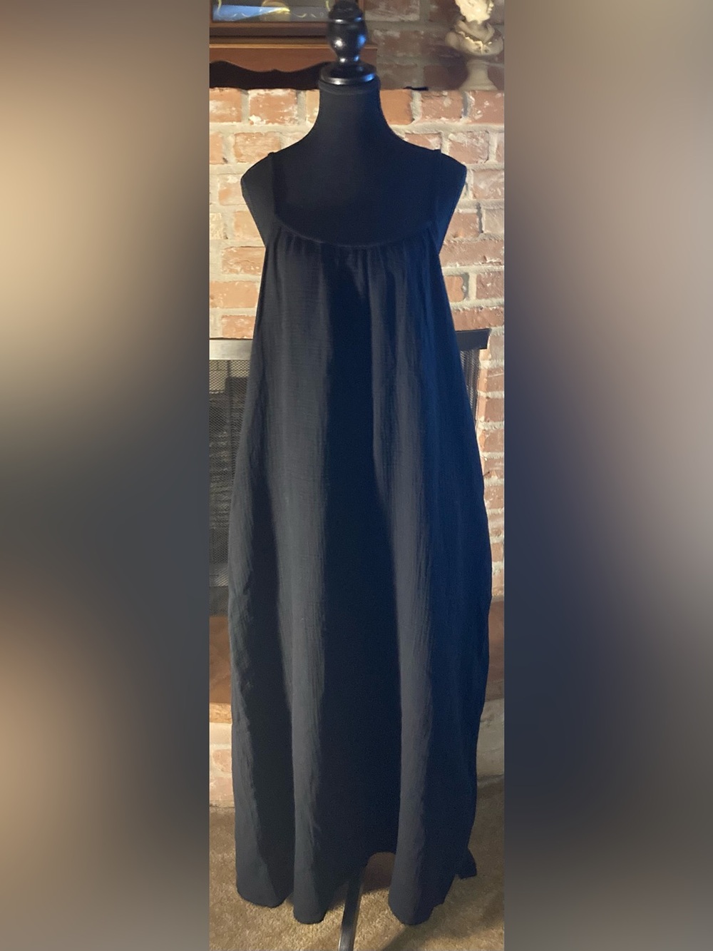 Sol Angeles Black Maxi Dress with Soft Flare
